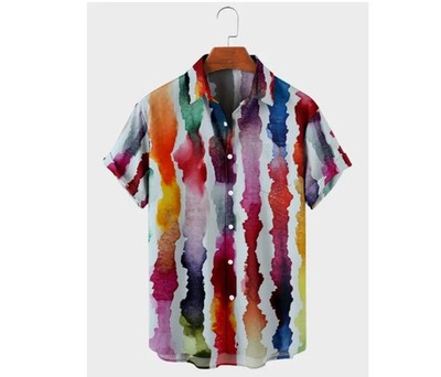 Colorful Graffiti Hawaiian Shirt Men Women Street Art Urban Aloha