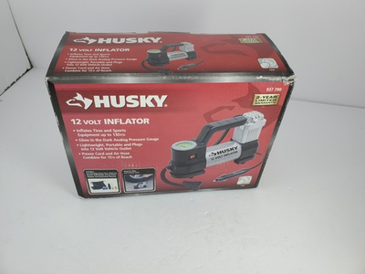 #ad Husky 12 Volt Portable Inflator w Pressure Gauge for Tires NEW $55.00