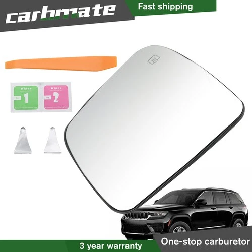 Mirror Glass Heated Driver Side For 2011-22  Jeep Grand Cherokee Dodge Durango