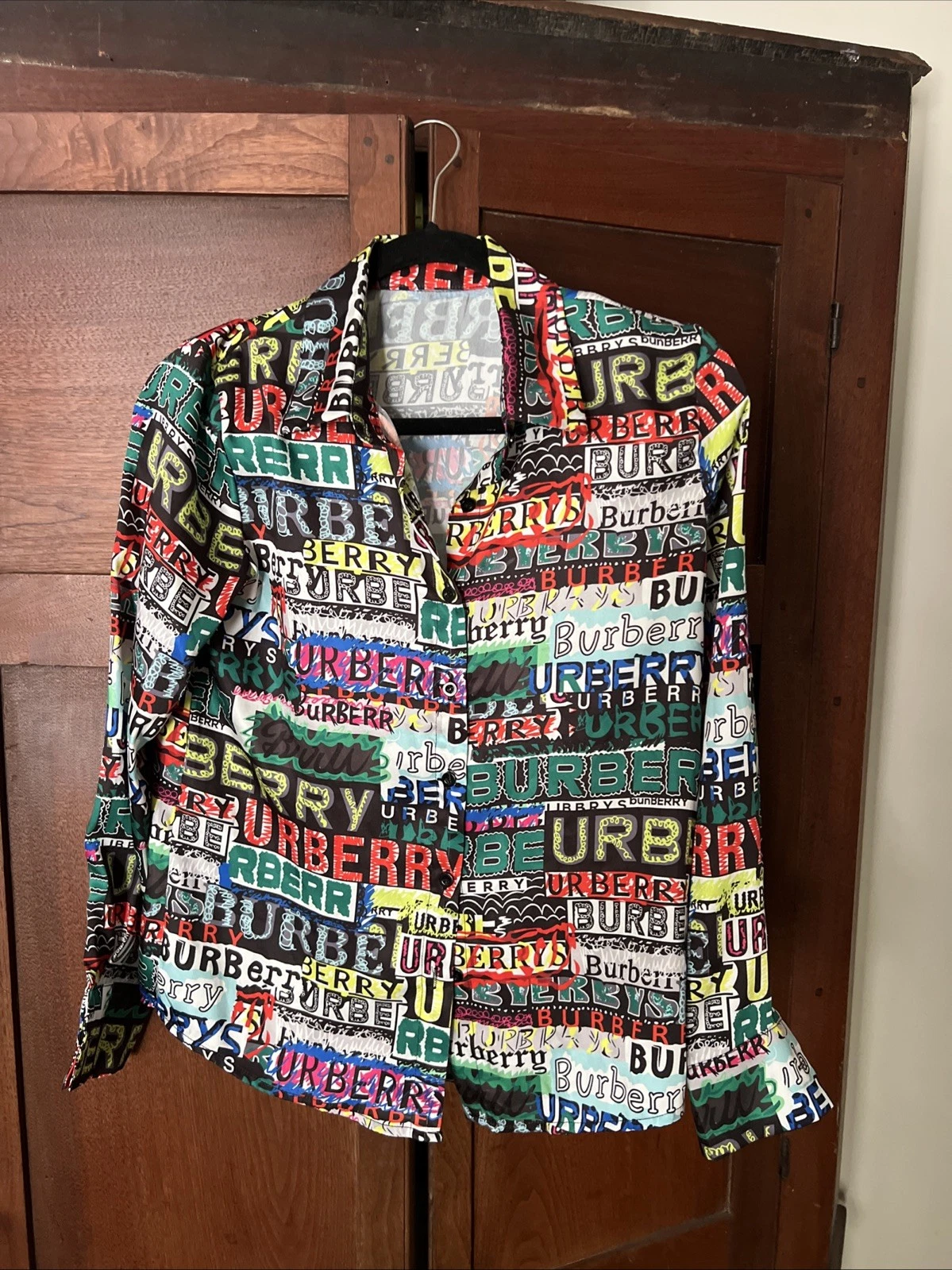 Burberry — Burberry London England Multi-colored All-over Print Shirt for Men Size M