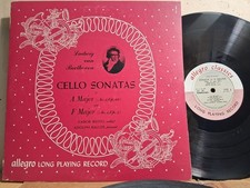 Allegro AL 38 Gabor Rejto Adolph Baller Beethoven Cello Sonatas 1952 VG++