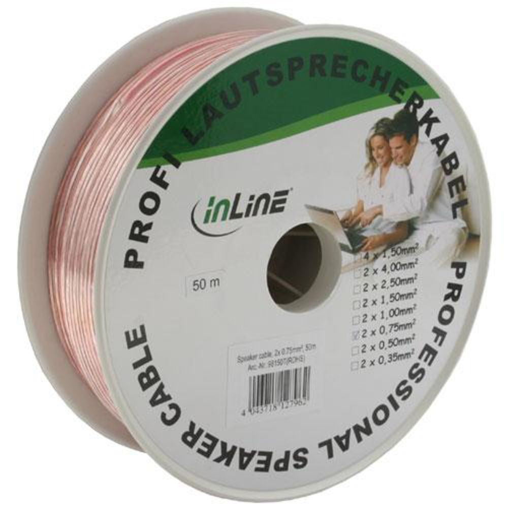 InLine Lautsprecherkabel 2x CCA transparent - Kabel 98150T 2590₽