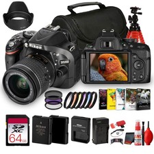 Nikon D5200 24.1MP DX APS-C DSLR Camera with Lens Pro Bundle