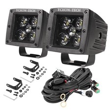 LED Cube, 2PCS 3inch 100W 10000LM A-Pillar LED Pod Lights with Wiring Harness