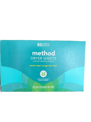 #ad Method Dryer Sheets Beach Sage 80 Sheets NEW Sealed $38.79