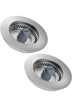 2 Pack Hibbent Upgraded 3 in 1 Kitchen Sink Drain Strainer and Stopper Combo