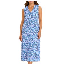 Lulu B Ruffle Neck Sleeveless Maxi Dress UPF 50 Size LARGE
