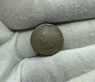 1873 Closed 3 Indian Head Cent Good G Coin D369