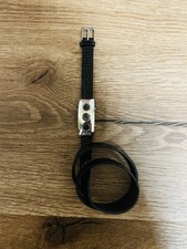 Esprit Damen Uhr 702 101342 Edelstahl Leder Schwarz 3 Zifferblätter