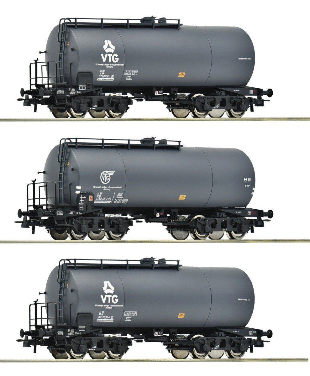 Roco 6600162 Tank Car Set VTG 3 Piece DB Ep.IV HO 1:87 New