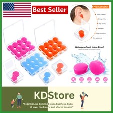 21-Pack Reusable Silicone Ear Plugs for Sleep Noise Reduction
