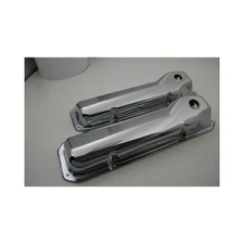 RPC Valve Cover Set R9295; Tall Chrome Steel for Ford 351C, 351M/400