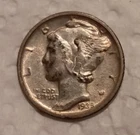 1935-D Mercury Dime , 90% Silver Coin In  Higher Grade , VF/XF ,Nice Collectable