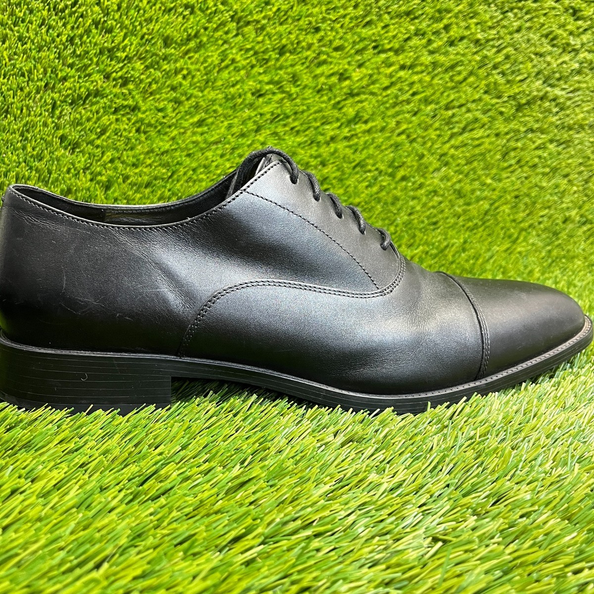Cole Haan Hawthorne Mens Size 13 Black Casual Leather Cap Toe Oxford Dress  Shoes