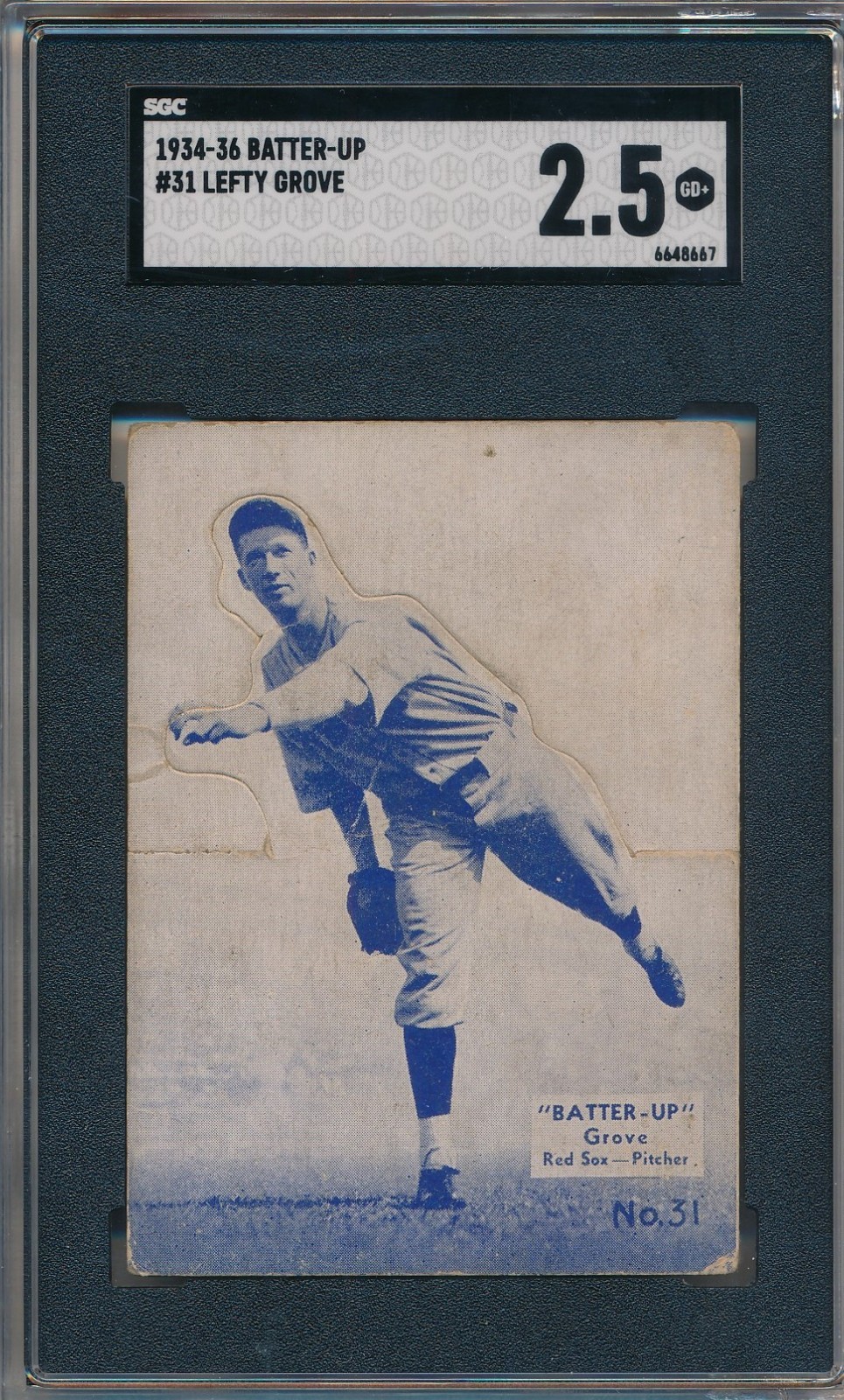 1934-36 BATTER-UP #31 LEFTY GROVE - SGC 2.5 GD+ (SVSC)
