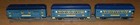LIONEL SET 3  STANDARD PASSENGER CARS 309, 310 312 Blue with Dark Blue Top Boxes — photo 2
