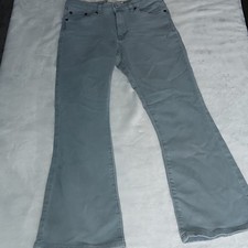 Levi's 726 Flare Girls Jeans Light Blue Size 14 Cotton Denim Zip Button Pockets