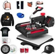 15"x15" Heat Press Digital Transfer Sublimation 5 in 1 Mug/Plate/Hat/T-Shirt US