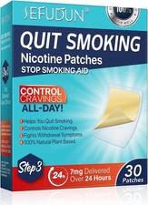 Nicotine Patches to Quit Smoking Step 3, 7mg - Stop Smoking Aids Patches, Stop S