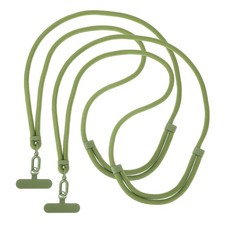 2pcs Phone Lanyard Adjustable Crossbody Neck Strap with Tab Green