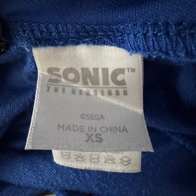 Sonic the Hedgehog Plush Costume Jumpsuit | Kids XS Hooded Character Outfit EUC