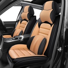 Seat Covers For Corrado 1990-1992 Waterproof Leather Airbag Front Black Orange