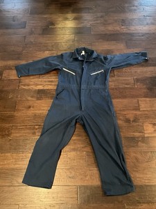 Dickies Men's Coveralls 44 USA Mechanic Work Jumpsuit Long Sleeve Blue Vintage