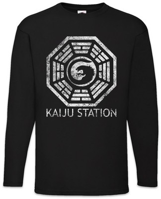 Vintage Kaiju Station Langarm T-Shirt Pacific Mech Monster Rim Godzilla Monster