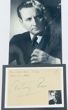 Anthony Pini Argentinan Born Cellist 1902 - 1989 Original 10 x 8 Signature Piece