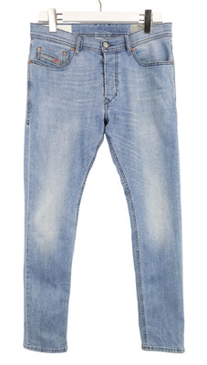 DIESEL Tepphar Slim Carrot 0687V Jeans Herren W29 L30 Used Look Knopfleiste