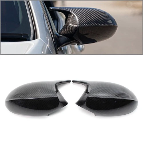 Pair Rear view mirror cover trim Fit BMW E90 E91 328i 328xi 335xi Carbon Fiber