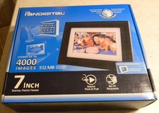 PANDIGITAL 7 INCH DIGITAL PHOTO FRAME 512 MB INTERNAL MEMORY AC ADAPTER REMOTE