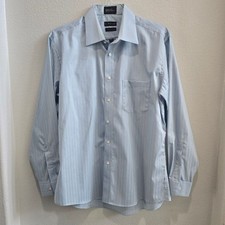 Dress shirt  2 tie set light solid blue long sleeved men's button up shirt