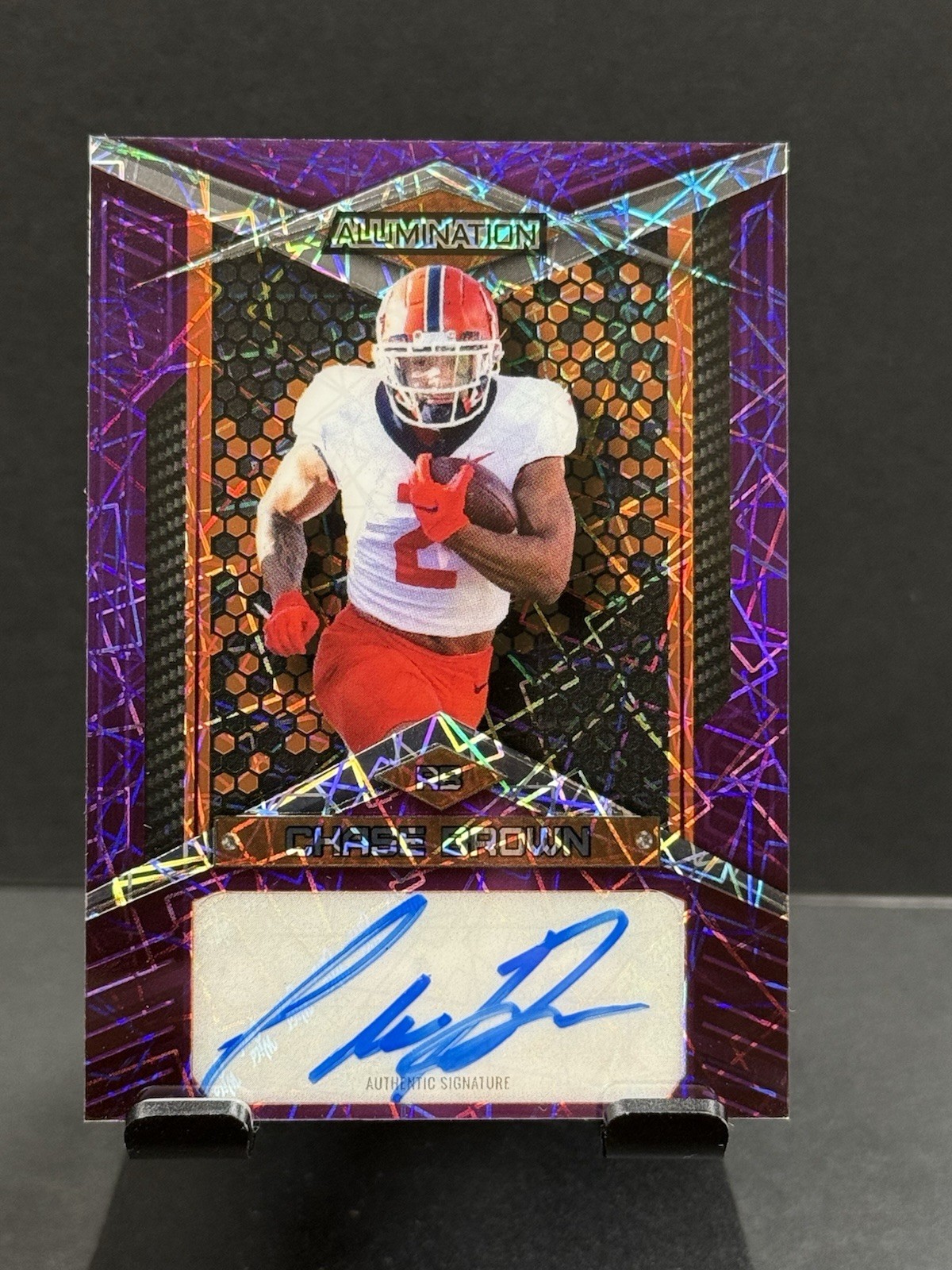 Ji'Ayir Brown Wild Card Alumination Draft Retail Autographs #ABA Crystal-Purple