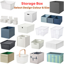 IKEA Fabric Storage Boxes  Cube Organizer Bins for Home Shelves & Drawer