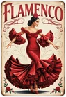 Flamenco Dancer Tin Metal Signs Home Décor Vintage Flamenco Dance Art Print Aest
