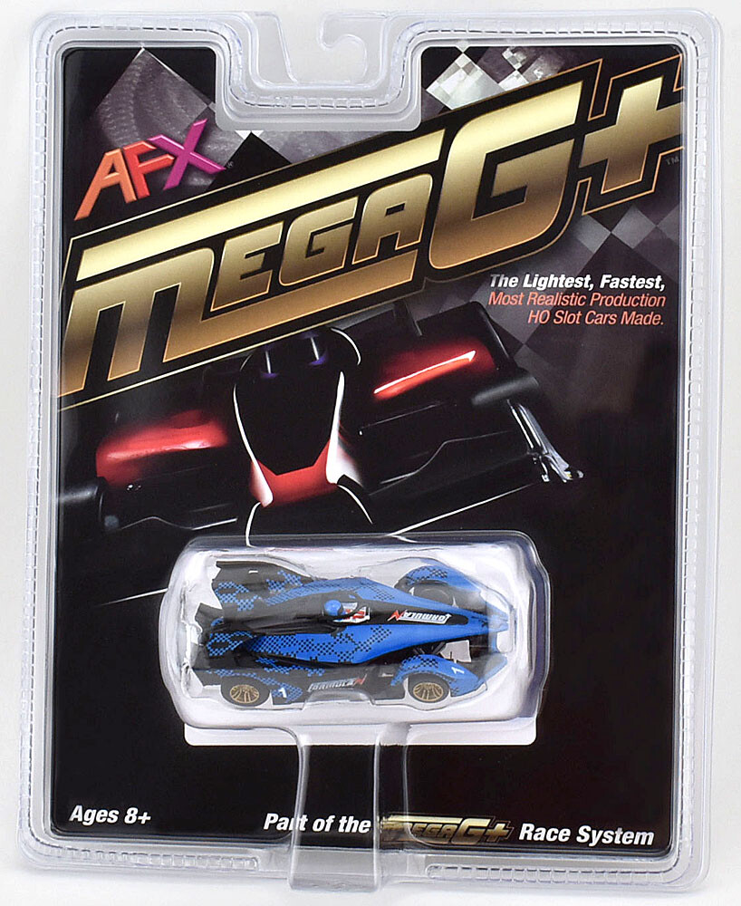 AFX Mega G+ Formula N HO Scale Slot Car Black Blue #22039 Free Shipping