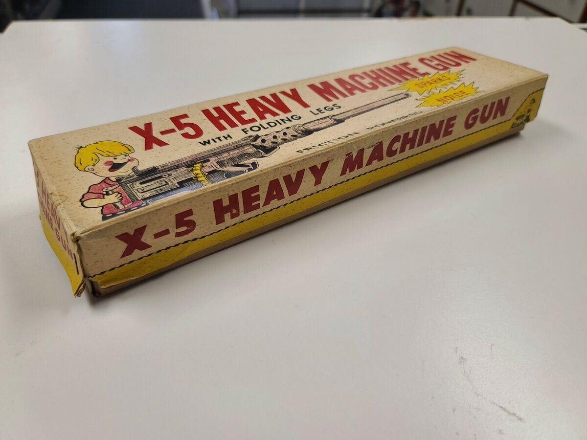 Vintage X-5 HEAVY MACHINE GUN w/ Folding Legs Tin Friction Powered TADA Japan | eBay Vintage X-5 HEAVY MACHINE GUN w/ Folding Legs Tin Friction Powered TADA Japan | eBay