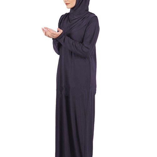 Muslimisches Damen-Gebetskleid Einteilig Islamischer Hijab Abaya Khimar ≌ - Picture 16 of 27