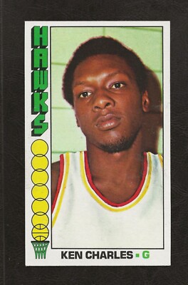 1976 77 Topps 121 Ken Charles Atlanta Hawks Nm Mt Ebay 