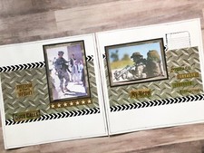 Army Scrapbook Pages, 12 by 12 Pages, Army Scrapbook Layouts