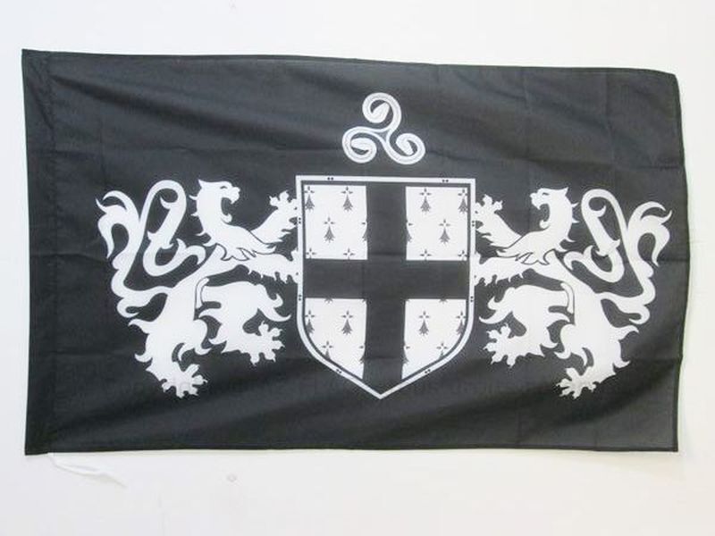 Drapeau Bretagne 90x150cm avec fourreau pour mât officiel breton