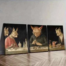 3pcs Classic Modern In the Creative Studio   Wall Art Canvas Framed 50x70cm