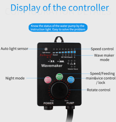 Jebao SDW5 Strömungspumpe Für Aquarium - 1320 GPH, Mit Controller, Für Meerwasser