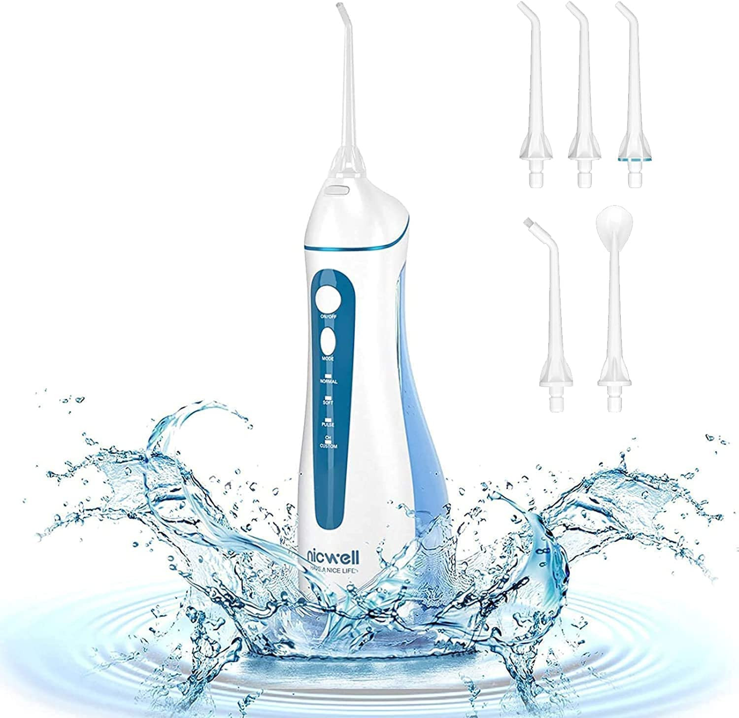 Irrigatore Orale Professionale USB: Idropulsore con 4 Modalità di Getto
