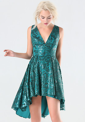 BEBE DEEP V EMBELLISHED LACE SEQUIN HI LO DRESS NWT NEW $279 MEDIUM M LARGE L 10 | eBay BEBE DEEP V EMBELLISHED LACE SEQUIN HI LO DRESS NWT NEW $279 MEDIUM M LARGE L 10 | eBay