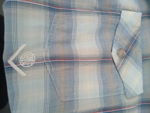 Diesel Check Shirt with amazing pearl snaps XL long sleeve Blue and White - Picture 7 of 10
