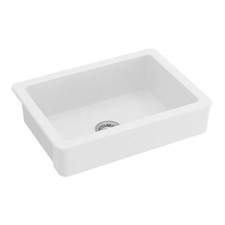 30" L x 19"W Drop-in Design Farmhouse/Apron Front White Ceramic Kitchen Sink