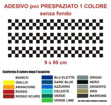 Kit Adesivi scacchiera Strisce fasce 9 x 80 cm 3 pz tuning auto moto stickers