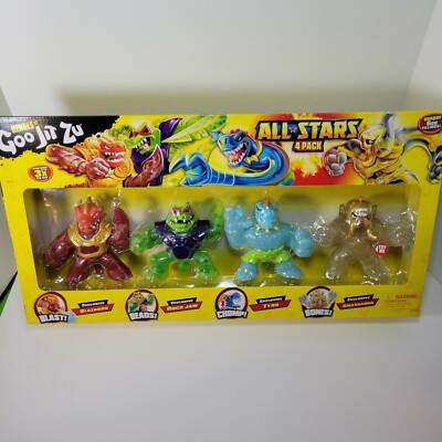 Heroes of Goo Jit Zu All Stars 4 Pack Blazagon Rock Jaw Tyro Smashadon  